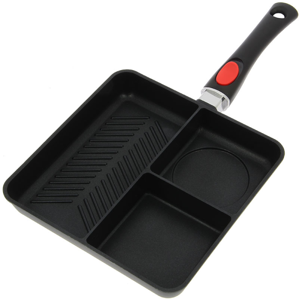 3 Way Outdoor Frying Pan with Removable Handle