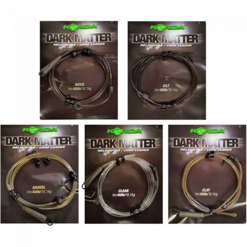 Korda Dark Matter 1m Leader Heli & Chod Leaders 30lb Test BROWN