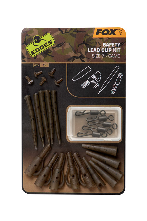 EDGES CAMO SAFETY LEAD CLIP KIT SIZE 7