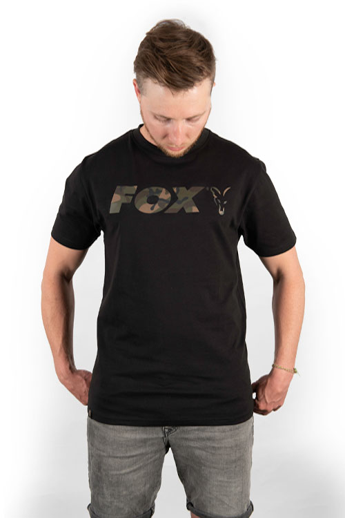 FOX BLACK/CAMO CHEST PRINT T-SHIRT SIZE XXL