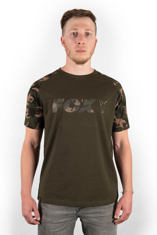 FOX CAMO/KHAKI CHEST PRINT T-SHIRT SIZE XXL