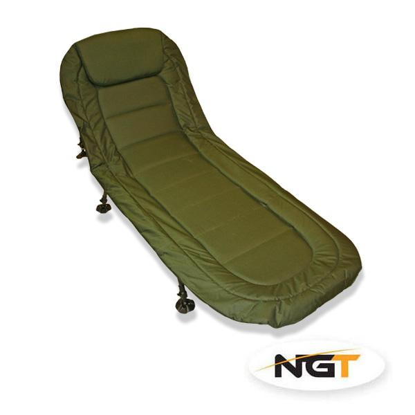 Specimen Anglers Bedchair - 6 Leg, Recliner with Pillow